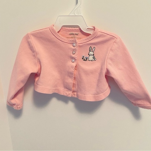 Little Me Baby Girls Bunny Dress Set With Bloomers & Cardigan Size 9 Months - Picture 8 of 9